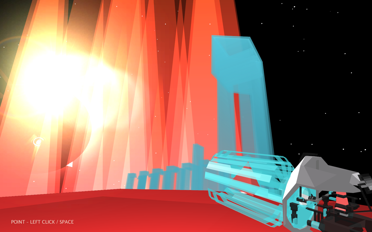 MirrorMoon EP (Windows) screenshot: Shoot too many waypoints and it can get a little messy.