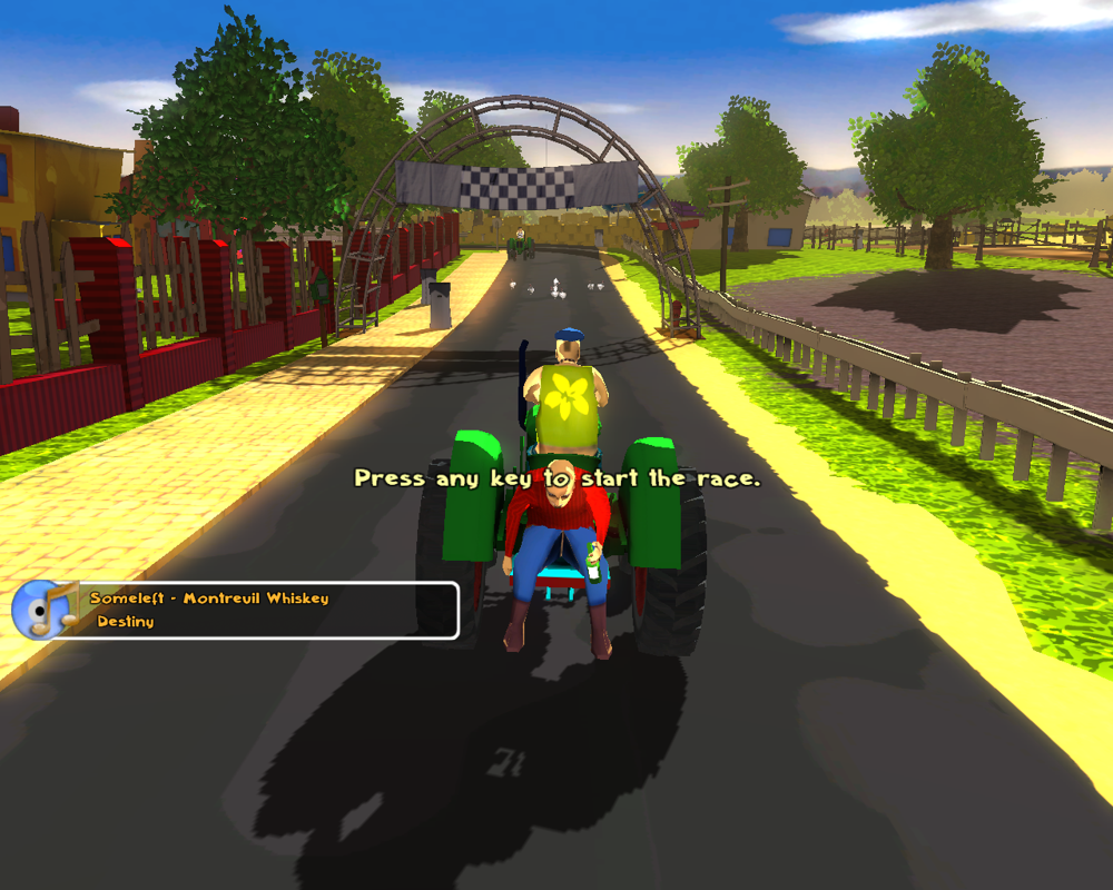 Tractor Racing Simulation (Windows) screenshot: Mission 1 start