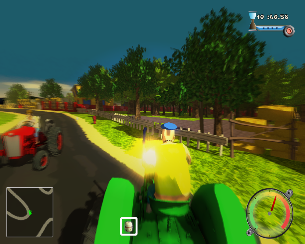 Tractor Racing Simulation (Windows) screenshot: One of the pickups side effect