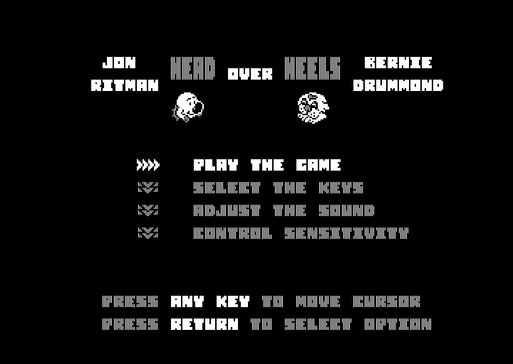 Head Over Heels (Amstrad PCW) screenshot: Title screen