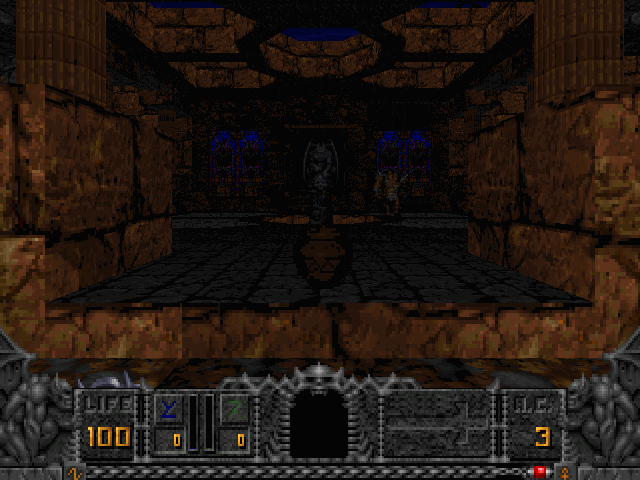 Hexen: Beyond Heretic (Windows) screenshot: Dare you enter.