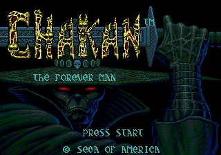 Chakan (Genesis) screenshot: Title screen