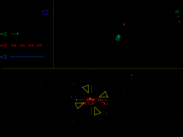 Star Trek: Strategic Operations Simulator (Arcade) screenshot: A Klingon in sight.