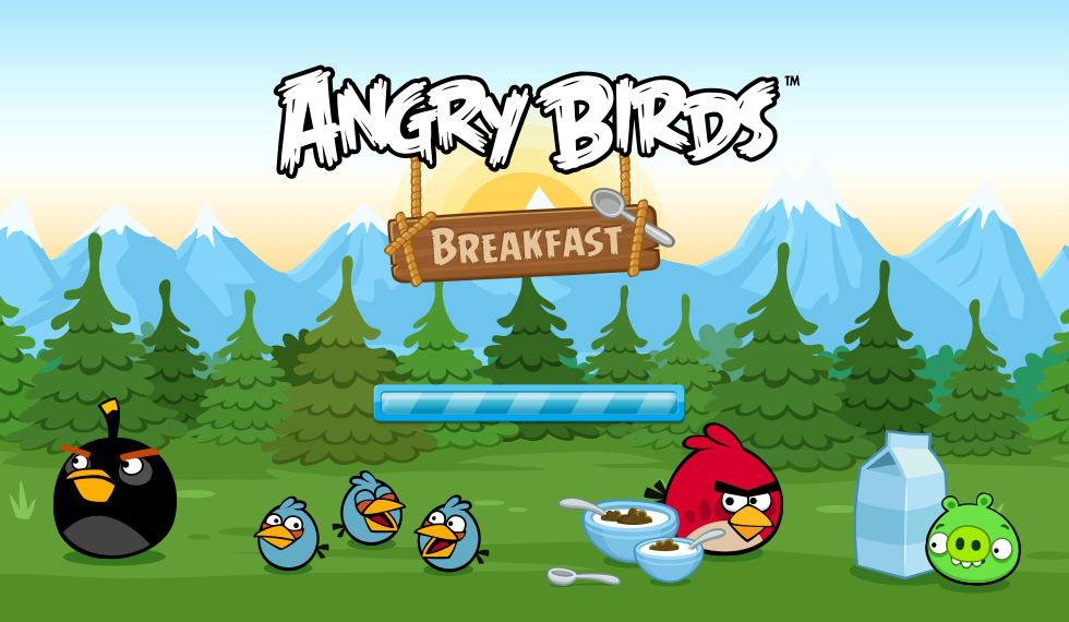 Angry Birds: Breakfast (Browser) screenshot: Title screen