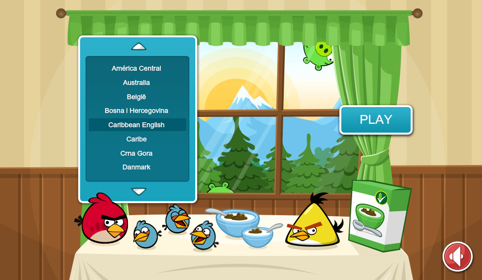 Angry Birds: Breakfast (Browser) screenshot: Choose language