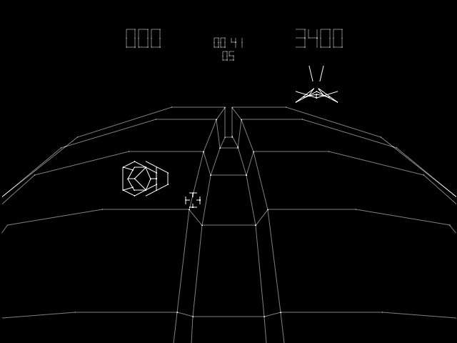 Starhawk (Arcade) screenshot: ship firing back.