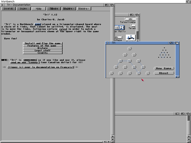 Tri (Amiga) screenshot: Starting out