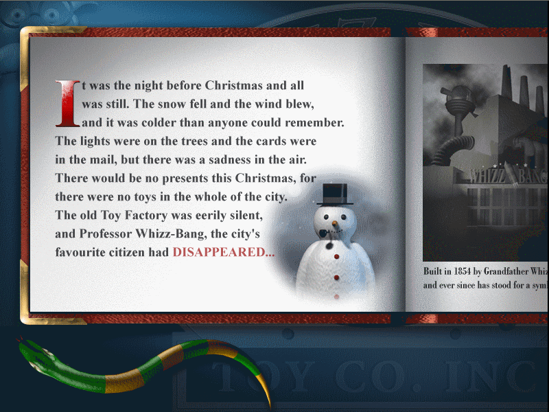 Nightmare in the Toyfactory (Windows) screenshot: Game storyline