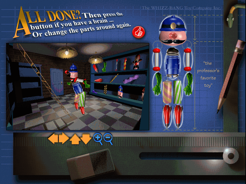 Nightmare in the Toyfactory (Windows) screenshot: Toy hero done
