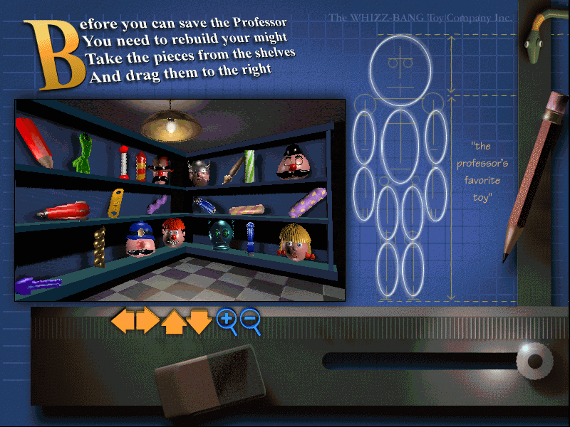 Nightmare in the Toyfactory (Windows) screenshot: First task: create your hero.