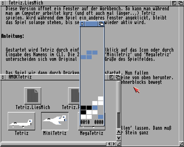 Tetriz (Amiga) screenshot: MiniTetriz