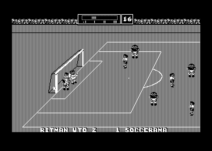 Match Day II (Amstrad PCW) screenshot: Soccerama scores a goal