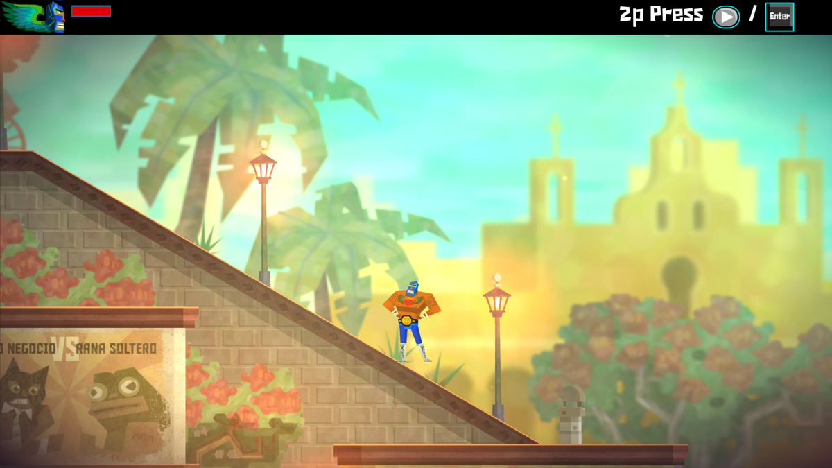 Guacamelee! Gold Edition (Windows) screenshot: Walking through the world