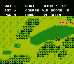 Bandai Golf: Challenge Pebble Beach (NES) screenshot: Hole 1