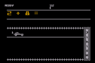 Race Car 'Rithmetic (Atari 8-bit) screenshot: 2 + 8 = 10