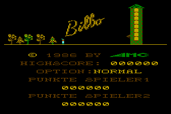 Bilbo (Atari 8-bit) screenshot: Title Screen