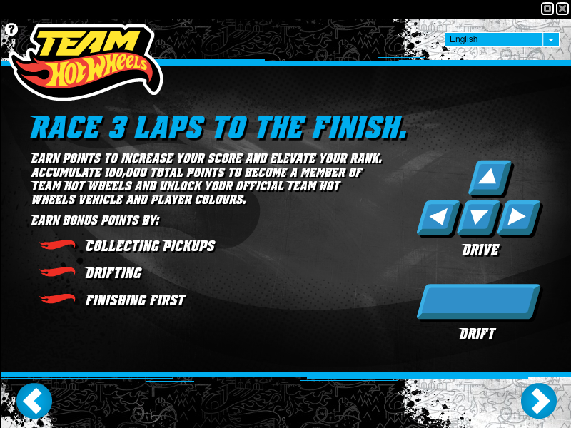 Team Hot Wheels: Drift (Windows) screenshot: Race objectives