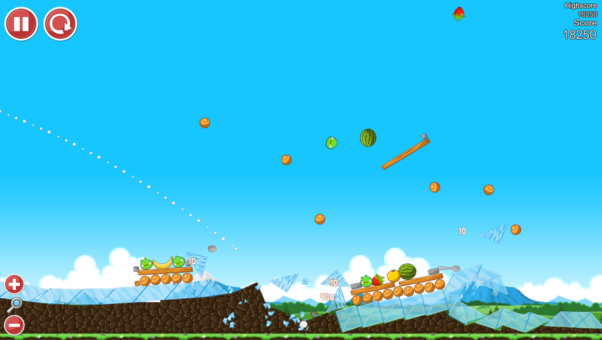 Angry Birds: Breakfast 1 (Windows) screenshot: Points for destruction