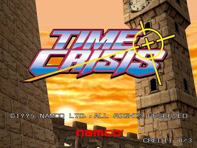 Time Crisis (Arcade) screenshot: Title Screen.