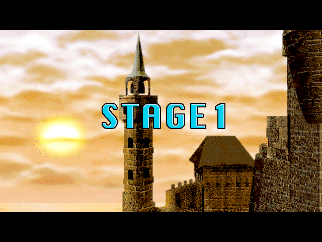 Time Crisis (Arcade) screenshot: Stage 1.