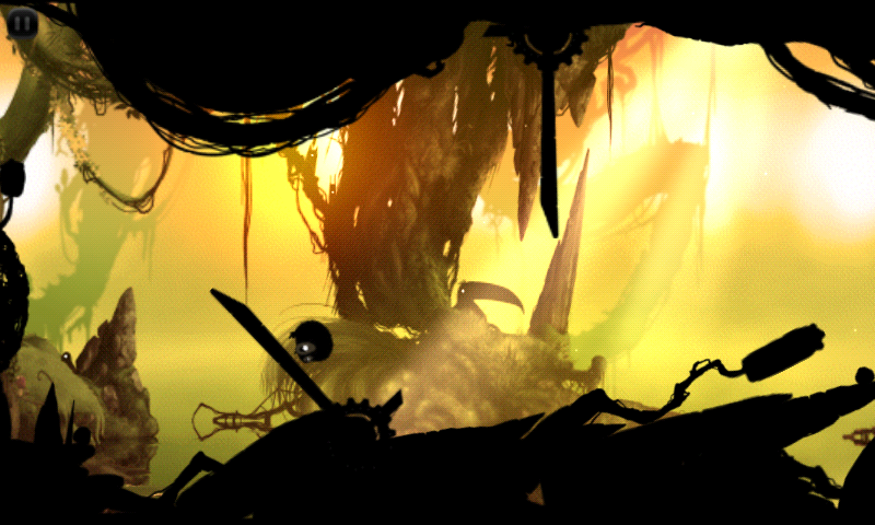 Badland (Android) screenshot: A blade can slash you in two