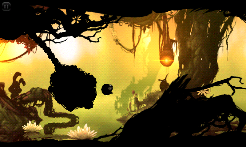 Badland (Android) screenshot: Watch out for falling objects