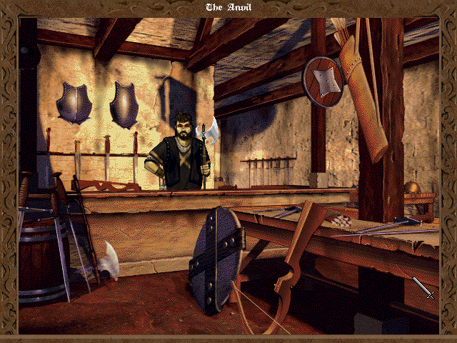 Betrayal in Antara (Windows 3.x) screenshot: One of the many different-looking weapon shops