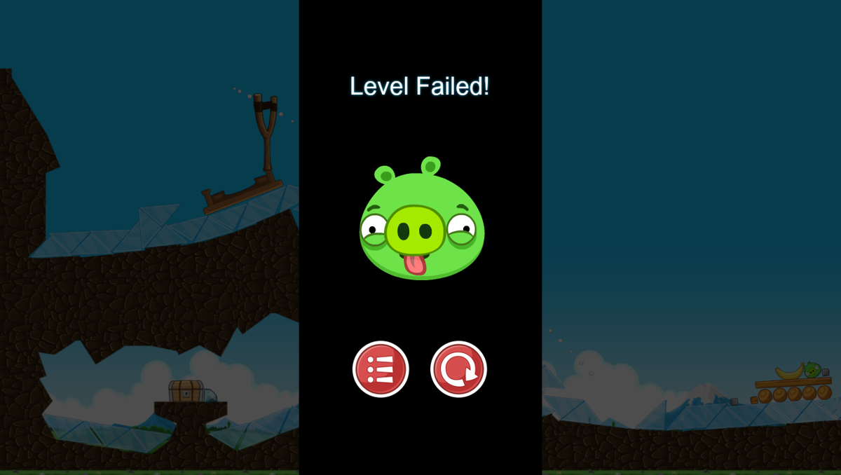 Angry Birds: Breakfast 1 (Windows) screenshot: Level failed