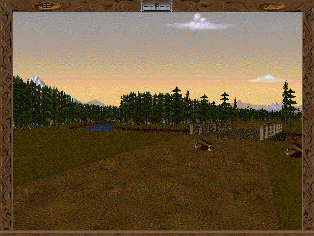 Betrayal in Antara (Windows 3.x) screenshot: A bridge and enemy corposes