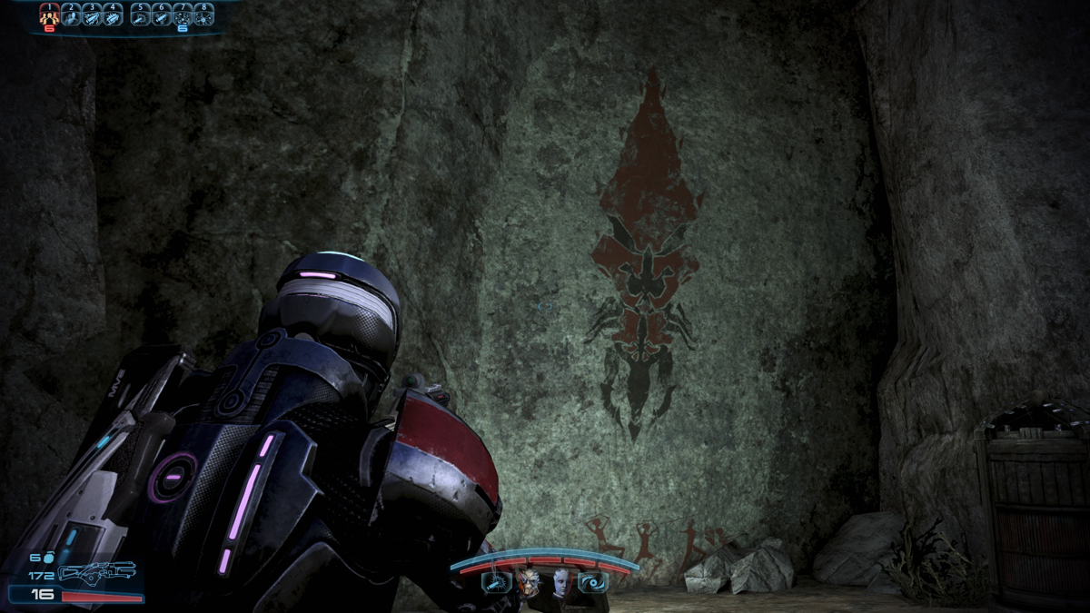 Mass Effect 3: Leviathan (Windows) screenshot: Ancient cave art