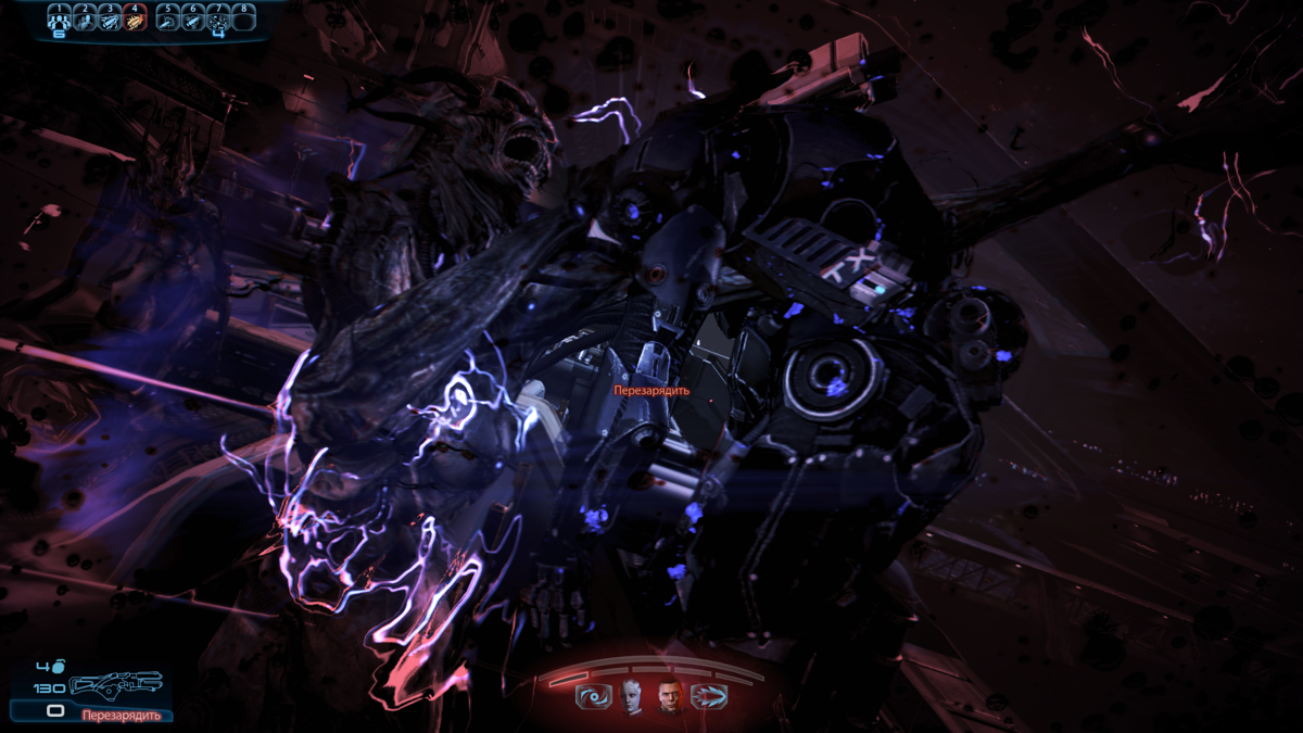 Mass Effect 3: Leviathan (Windows) screenshot: Shepard is being killed by the fearsome banshee