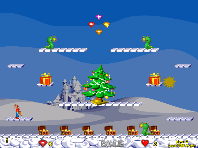 Foxy Jumper 2: Winter Adventures (Windows) screenshot: Start of the game