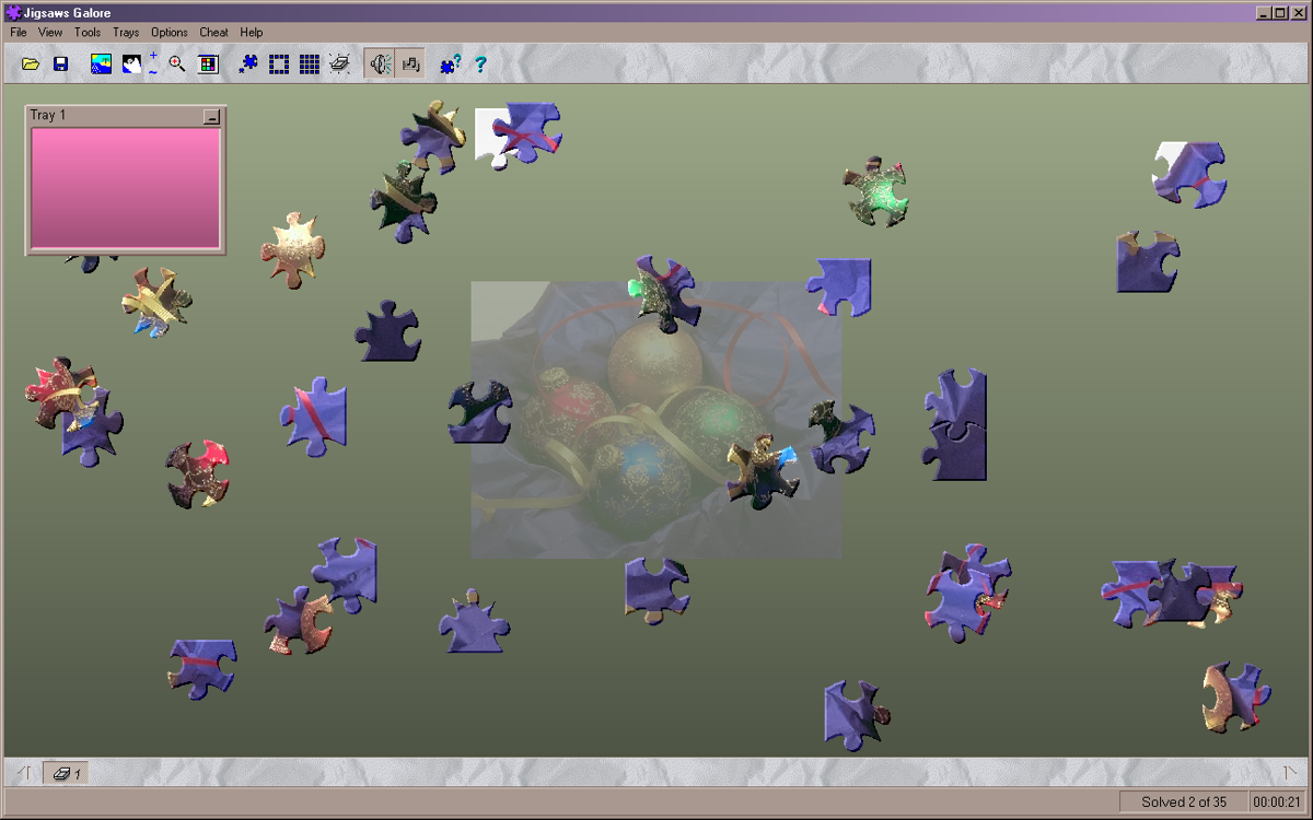 Screenshot of Jigsaws Galore (Windows, 1996) MobyGames