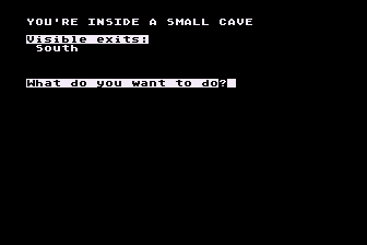 It's About Time (Atari 8-bit) screenshot: Inside a Cave