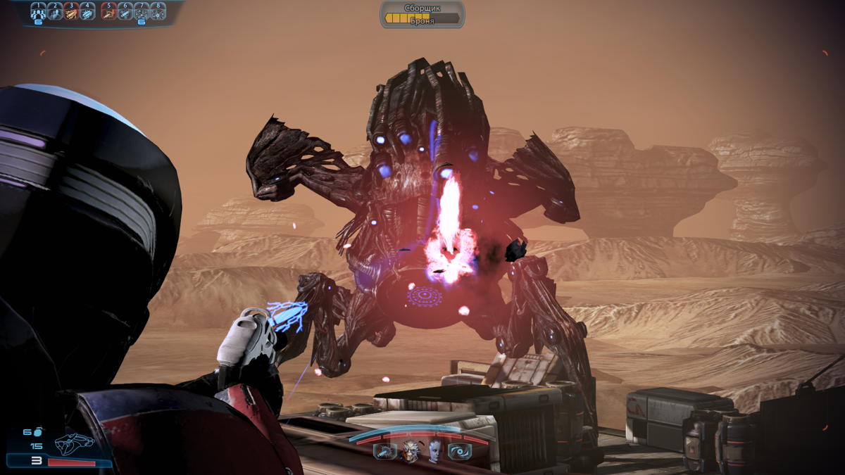 Mass Effect 3: Leviathan (Windows) screenshot: Confronted by a harvester
