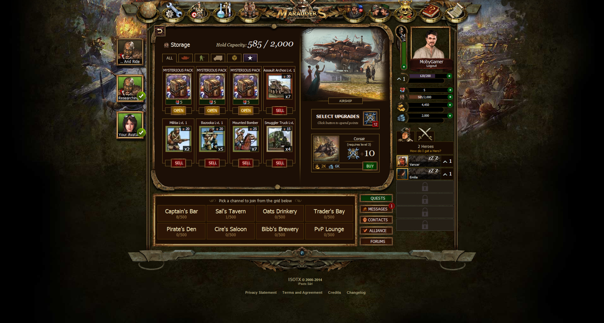 Screenshot of Iron Grip Marauders (Browser, 2013) MobyGames