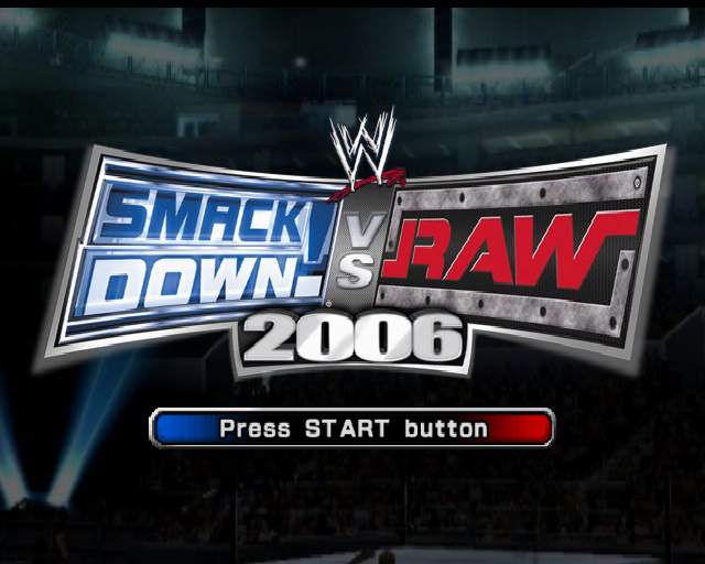 WWE Smackdown vs. Raw 2006 (PlayStation 2) screenshot: The game's START screen