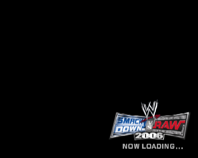 WWE Smackdown vs. Raw 2006 (PlayStation 2) screenshot: This screen is shown when the game transitions from one section to the next. It is displayed a lot