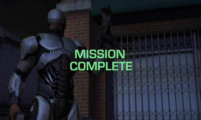 RoboCop (Android) screenshot: Mission complete