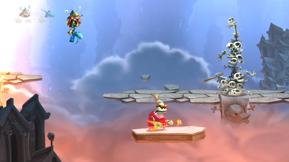 Rayman Legends (Windows) screenshot: Granny World Tour rhythm-based stage