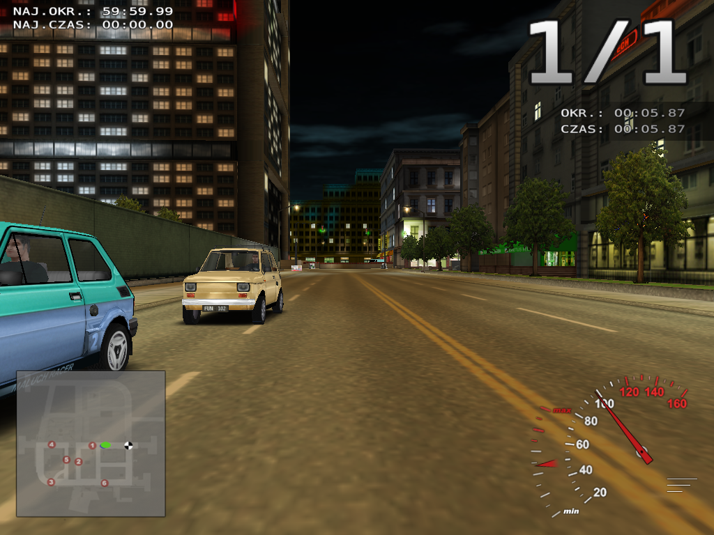 Maluch Racer 2 (Windows) screenshot: Back window view
