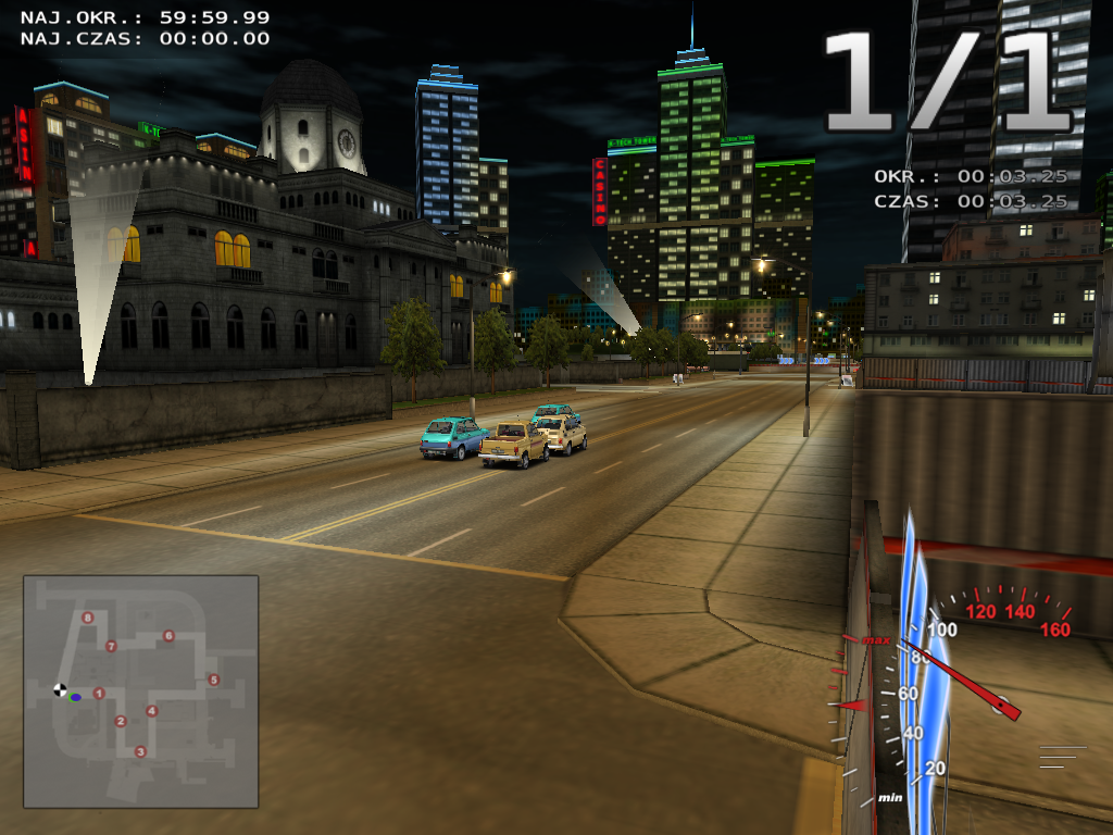 Maluch Racer 2 (Windows) screenshot: Far camera view