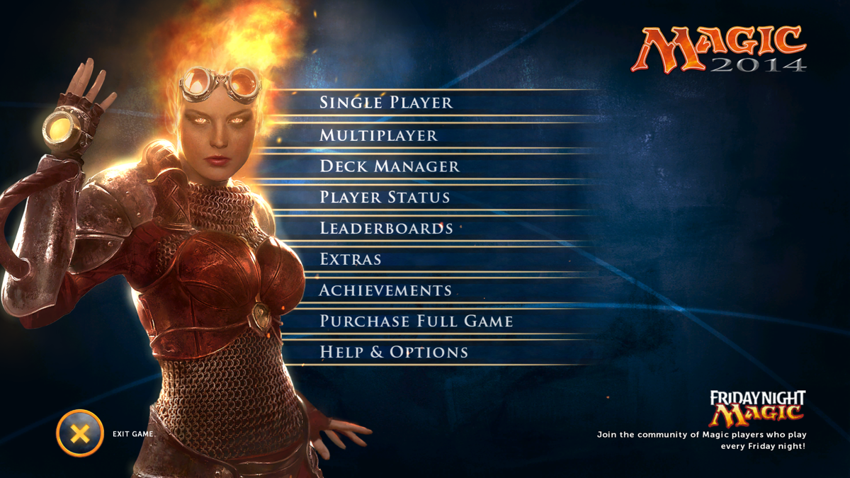 Magic 2014: Duels of the Planeswalkers (Windows) screenshot: Main menu (demo version)