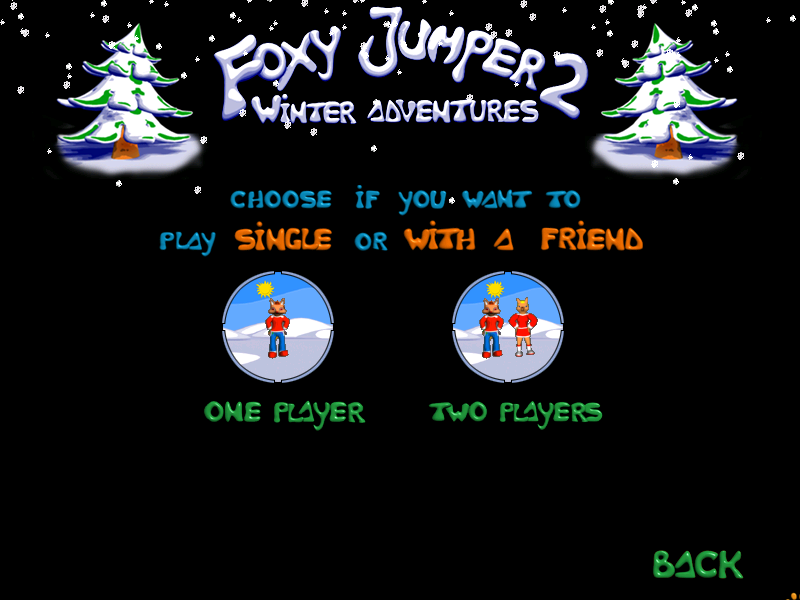 Foxy Jumper 2: Winter Adventures (Windows) screenshot: Choose one or two players.
