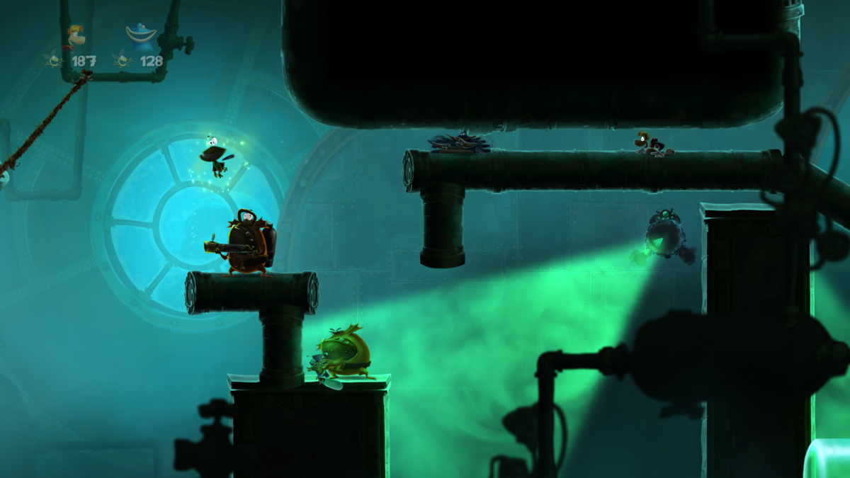 Rayman Legends (Windows) screenshot: Spy-themed level