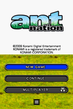 Ant Nation (Nintendo DS) screenshot: Title screen