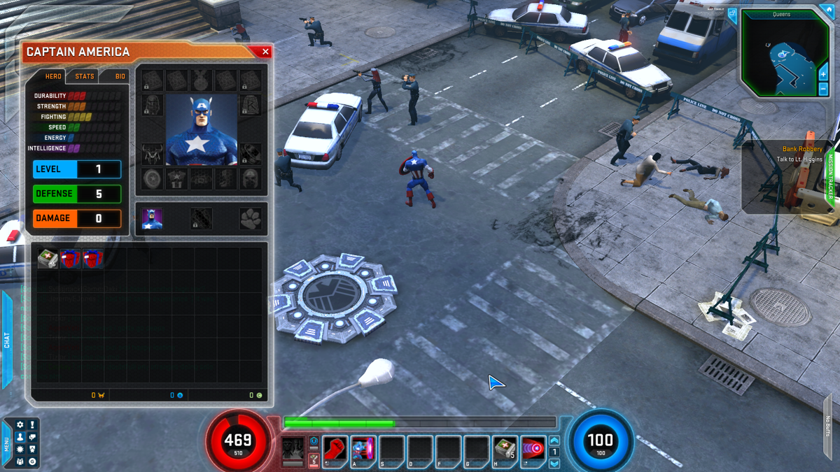 Marvel Heroes (Windows) screenshot: Character statistics