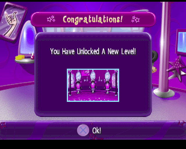 Bratz (PlayStation) screenshot: In Contest mode. If the player is successful the player unlocks the next song