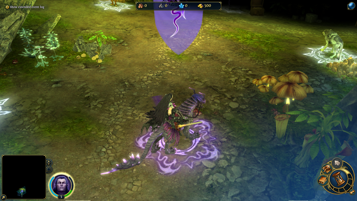 Might & Magic: Heroes VI - Shades of Darkness (Windows) screenshot: Raelag on the map