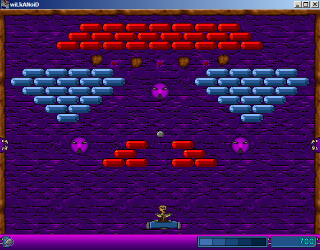 Wilkanoid (Windows) screenshot: This thing helps to break some of the crystals.